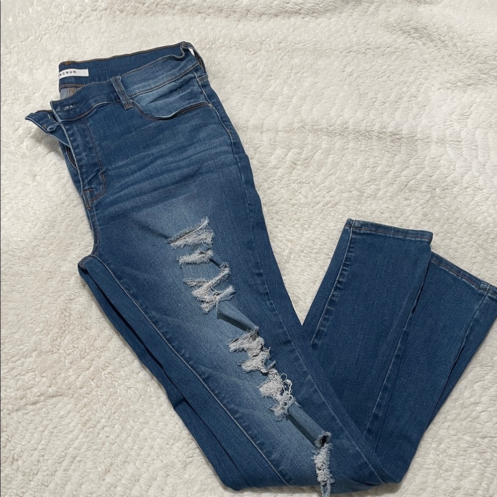 PacSun Distressed Blue Skinny Jeans